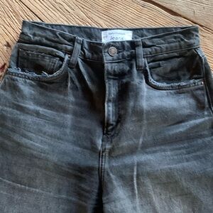 Cary High Rise Slouchy Wide Leg black Jeans, barely worn